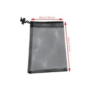 Wantane-Mesh Bags Drawstring Drawstring Net Bag Black Nylon Mesh Drawstring Bag For balls, small gym bags, home laundry bags（150X100MM）-4PCS