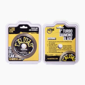 Calidad Turbo Diamond Saw Blades, 4 inch Ultra-Thin Angle Grinder Blade - Chip-Free Cutting for Porcelain & Ceramics - Angle Grinder Discs - Suitable for Dry and Wet Cutting - Pack of 5