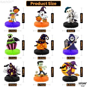 KatchOn, Halloween Centerpieces for Tables - Pack of 9 | Halloween Birthday Party Decorations for Kids | Halloween Party Table Centerpieces Honeycomb for Halloween Party Decorations