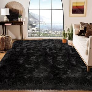 Faux Fur Rug 8x10,Area Rugs 8x10 for Living Room,Fluffy Washable Rug for Bedroom,Soft Modern Indoor Large Shaggy Rug,Luxury Room DecorUltra Soft Non-Slip Fuzzy Large Carpets (A,50 * 80cm)