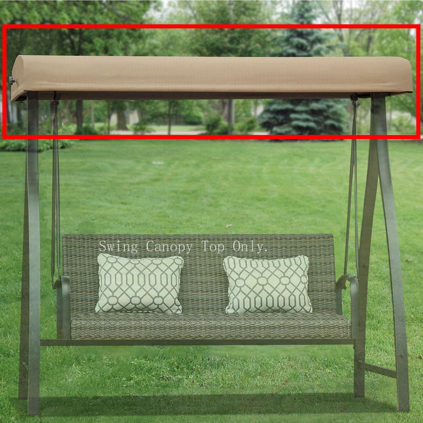 Porch Swing Canopy Replacement Top,Replacement Canopy Top for GT Porch Swing Model #GCS00229C (Top Only,Beige)