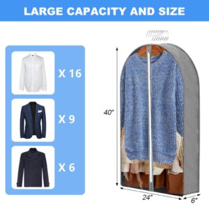 Garment Bags for Hanging Clothes Travel Transparency Clothing Bag for Closet Storage Used for Clothing,Dresses,Robes,Coats.