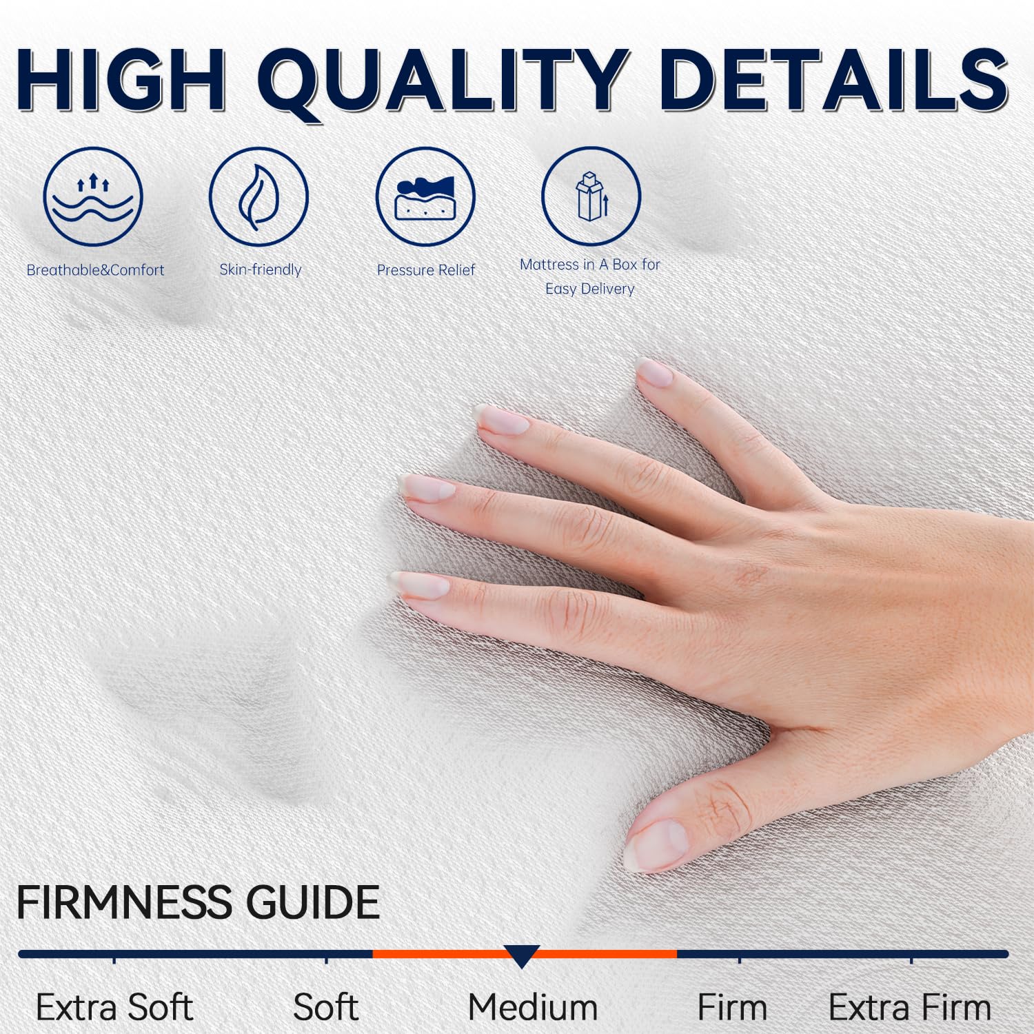 OAITE Twin XL Mattress-10-Inch Hybrid Mattress with Individual Pocket Springs and Memory Foam, Twin XL Size Bed in a Box,Breathable and Pressure-Relieving,Mattress Twin XL(80''*39''*10'')