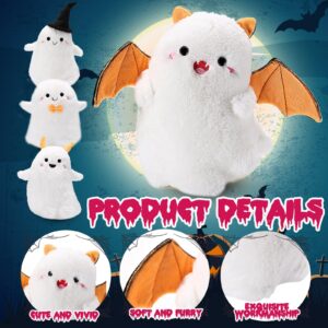 Liliful 4 Pcs Halloween Stuffed Animal Plush Toys Bulk 8 Inch Ghost Stuffed Animals Cute Spooky Dolls Halloween Plushies Pillow for Halloween Christmas Birthday Party Favors Decoration Gift Bag Filler