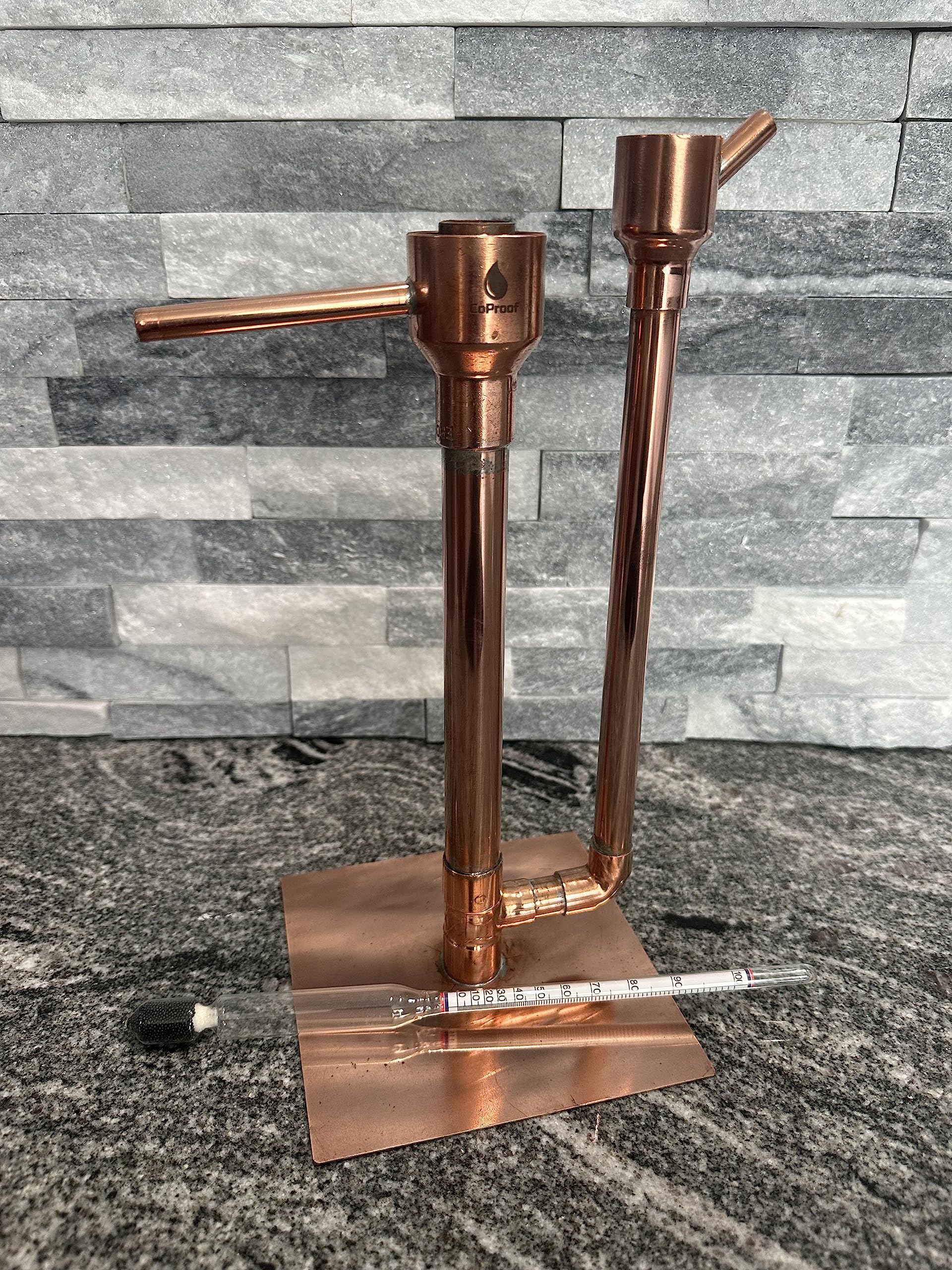 CoProof Copper Proofing Parrot for Distilling, Brewing Beer, Moonshine, Tequila with Hydrometer, Two Way Distillng