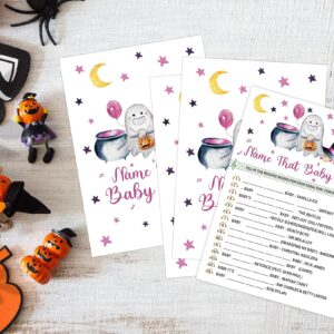 Halloween Name That Baby Song Baby Shower Game, 30 Players Baby Shower Game Cards for Baby Shower, Gender Reveal Party, Halloween Party Games Favors Decorations Supplies-LO17