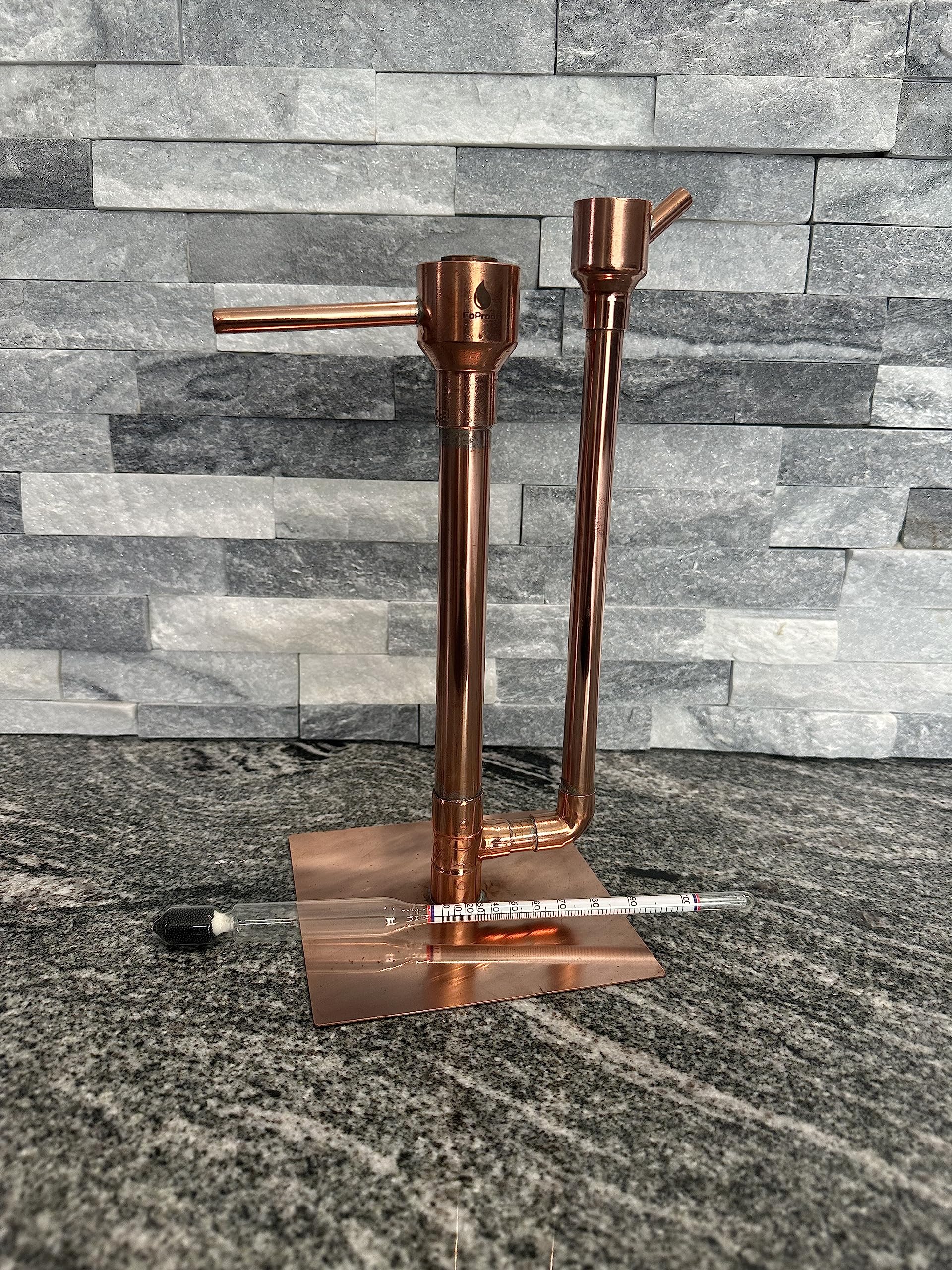 CoProof Copper Proofing Parrot for Distilling, Brewing Beer, Moonshine, Tequila with Hydrometer, Two Way Distillng