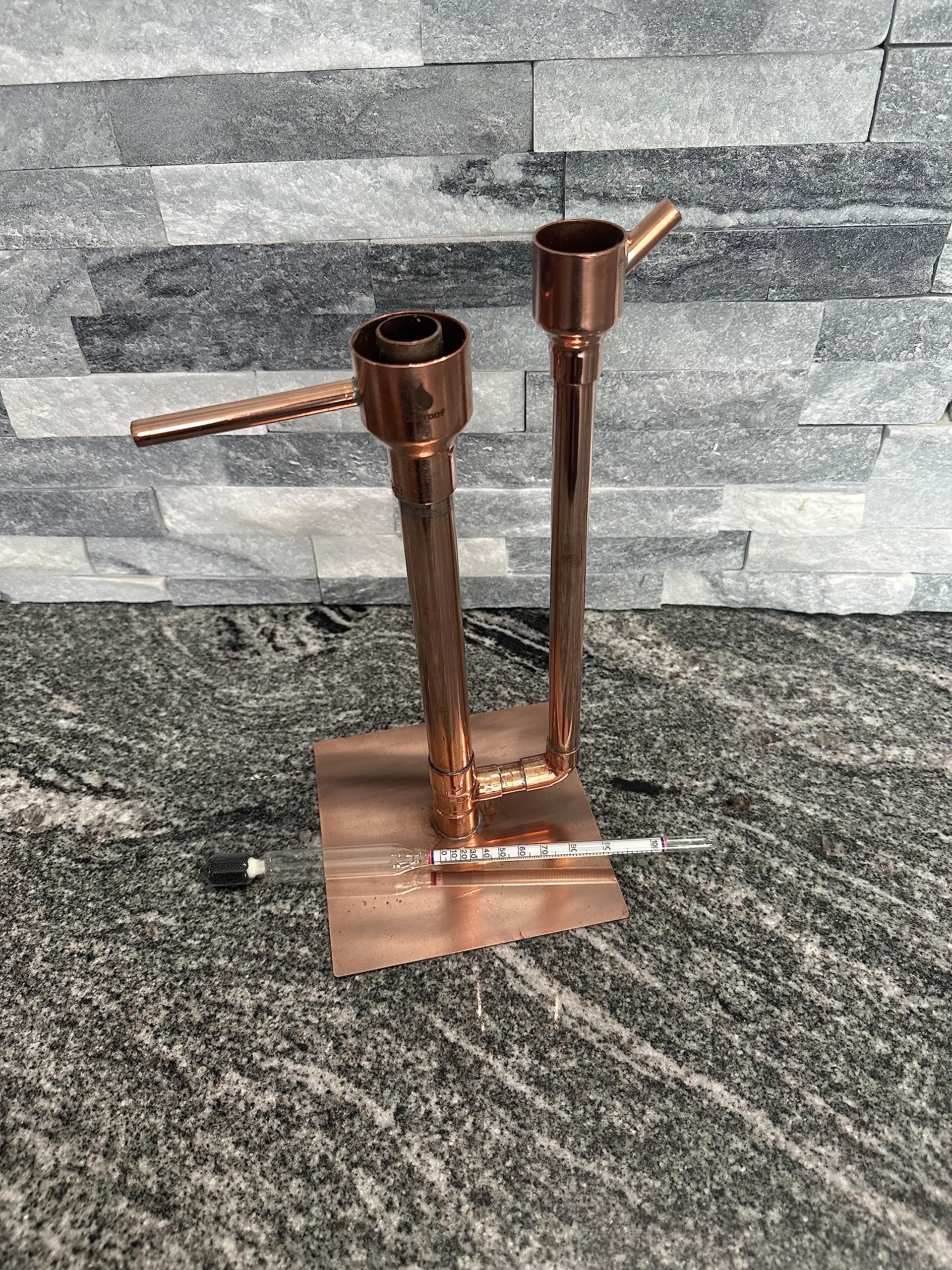 CoProof Copper Proofing Parrot for Distilling, Brewing Beer, Moonshine, Tequila with Hydrometer, Two Way Distillng