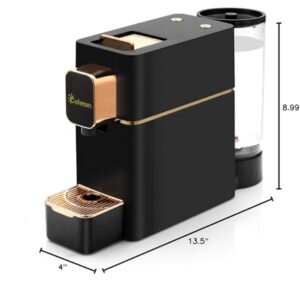 Mini Espresso Coffee Machine for Capsules Compatible with Nespresso OriginalL Machine, Espresso Maker Single Serve, Bestpresso Coffee Capsules Peet's Espresso more (Black)