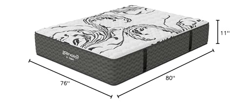 RINOLO X- Firm Mattress 12 Inch, Gel Infused Memory Foam Mattress for Pressure Relief, Pocket Innersprings/Orthopedic Foam | Freshly Baked Mattress | Mattress-in-a-Box (King)