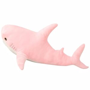 xiyuan 31.5inch shark plush stuffed toy pillow soft cute shark throw pillow cushion large shark plush stuffed animal toy cushion pillow kids and adult gift (pink)