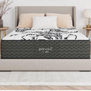 rinolo x- firm mattress 12 inch, gel infused memory foam mattress for pressure relief, pocket innersprings/orthopedic foam | freshly baked mattress | mattress-in-a-box (full)