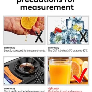 Aicevoos Digital Sugar Brix Refractometer brix Meter Automatic Temperature Compensation Range 0-35%，±0.2% Precision, Perfect for Fruits, Juices, Vegetables, Drinks and Coffee