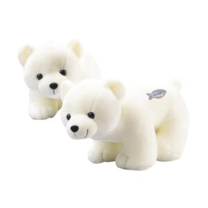 zxmbeddings 2pcs 9.8'' polar bear stuffed animal soft white arctic plush pillow toy gifts for kids