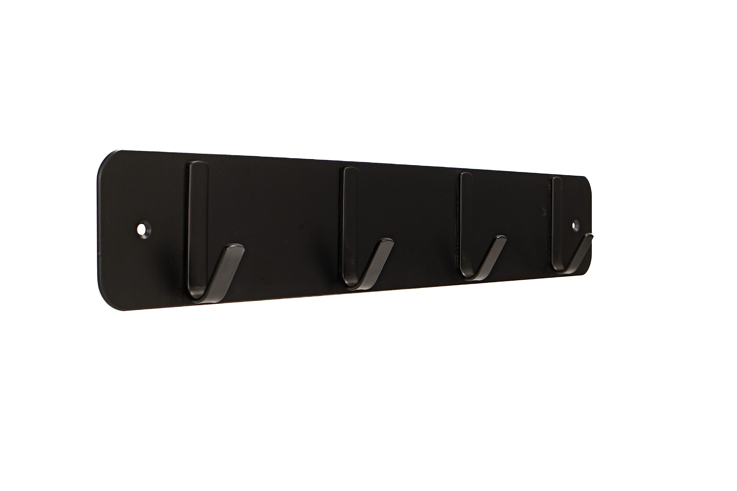 FantasHome Traditional Wall Mounted Hook Rack with 4 Hooks – Black