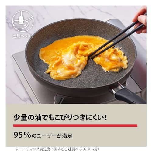 Ballarini Z1027-901 Stella Frying Pan, 7.9 inches (20 cm), Made in Italy, Granitium, 5-Layer Coating for Gas Frying Pot, (Official Japanese Product)