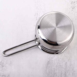 Leadigol 1PCS Stainless Steel Milk Pan,Non-Stick Milk Pot Small Saucepan Cheese Pot With Pour Spout for Kitchen