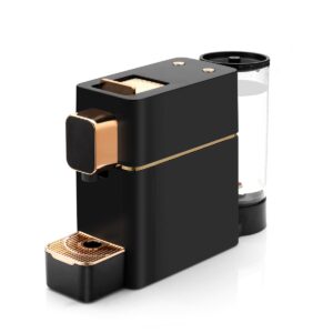 mini espresso coffee machine for capsules compatible with nespresso originall machine, espresso maker single serve, bestpresso coffee capsules peet's espresso more (black)