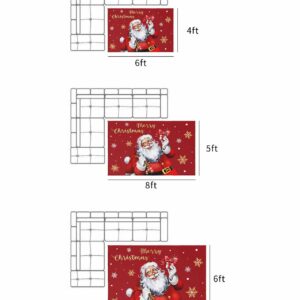 Outdoor Rug Carpet Indoor Area-Rug Christmas Santa Claus Washable High Traffic Bedroom Kitchen Mat Backyard Patio Porch Rug, 4 X 6