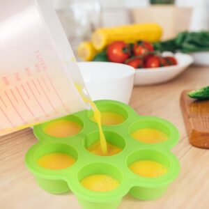 DragonflyDreams 4 Pack Silicone Egg Bites Molds, Air Fryer Egg Mold, Reusable Egg Bites Pan with Lid-Alternative to Sous Vide Egg Bite Maker for 5,6,8qt Pressure-Cooker-Accessories