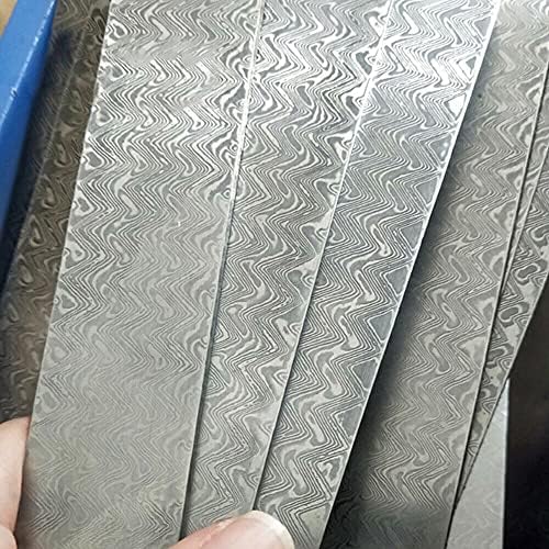 2PCS Handmade Damascus Steel Billet Knife/Blank Blade Making Bar Wave 150x25x3mm