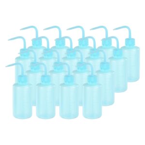 patikil 18 pcs 8oz lab squeeze bottle 250ml plastic safety wash bottles squirt bottle tattoo bottle for cleaning water tools plant irrigation experiments tattoo supplies (blue)