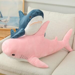 XIYUAN 31.5inch Shark Plush Stuffed Toy Pillow Soft Cute Shark Throw Pillow Cushion Large Shark Plush Stuffed Animal Toy Cushion Pillow Kids and Adult Gift (Pink)