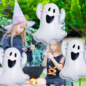 HADCKJA Ghost Balloons White Ghost Halloween Balloons Ghost Foil Balloons for Ghost-Themed Party Supplies Decorations Halloween Party Decorations Balloons Party Sets-3pcs