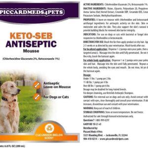 Piccardmeds4pets Keto-SEB Antiseptic Mousse 6.8 oz