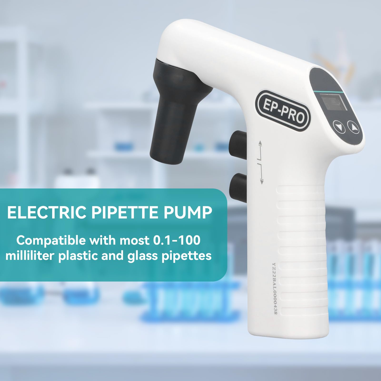 Electric Pipette Controller, Digital Automatic Pipettor 6 Adjustable Speed EP-PRO Pipettor Aid Pump 0.1-100ml, Motorized Pipette Filler for Biology Chemical, 100‑240V(US Plug)