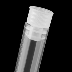 LEXININ 200 PCS 8ml Small Clear Plastic Test Tubes, 12 x 100mm Mini Plastic Test Tubes with Lids for Experimental Samples