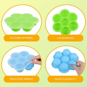 DragonflyDreams 4 Pack Silicone Egg Bites Molds, Air Fryer Egg Mold, Reusable Egg Bites Pan with Lid-Alternative to Sous Vide Egg Bite Maker for 5,6,8qt Pressure-Cooker-Accessories