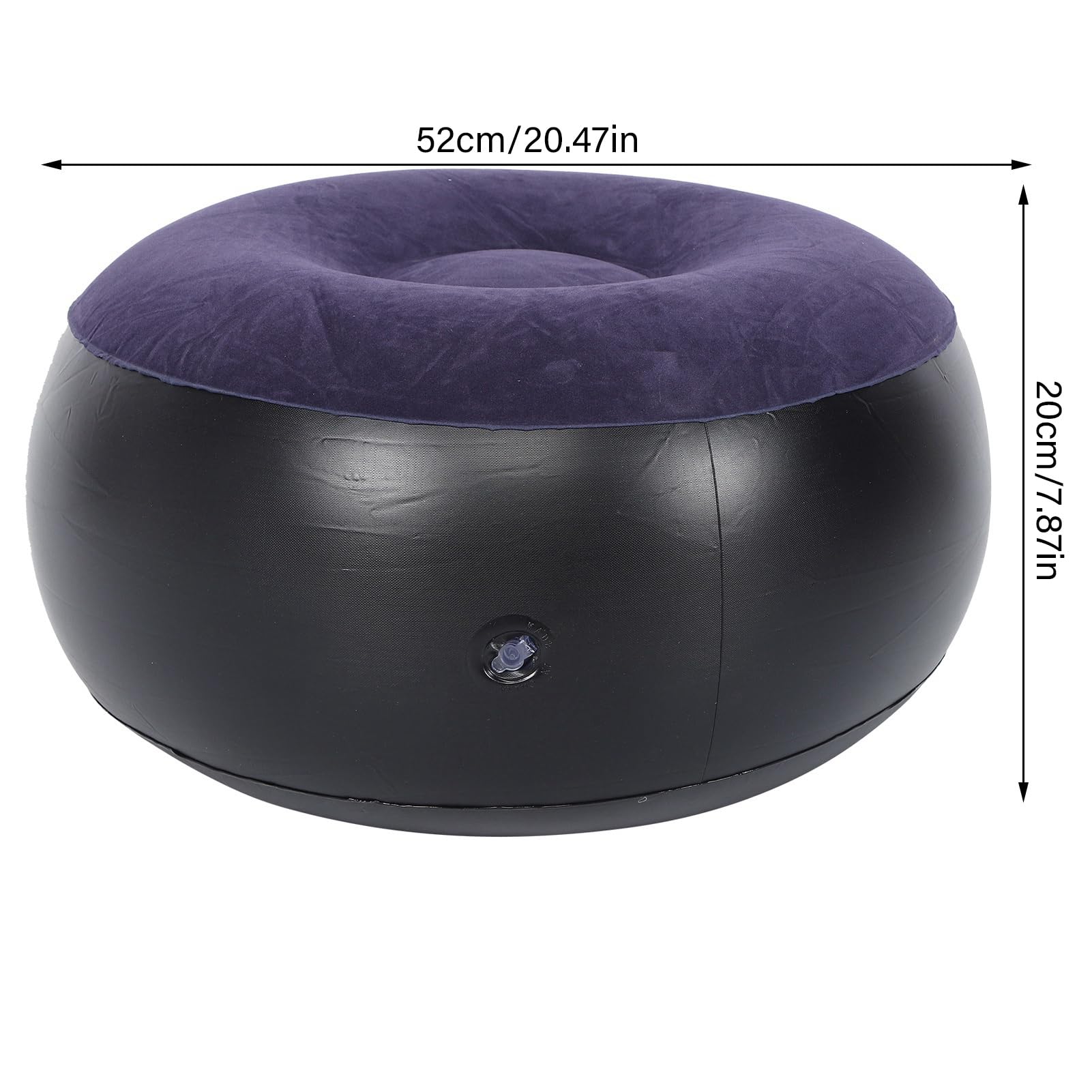 ZLXHDL Inflatable Chair, 20.5x7.9Inches PVC And Flocking Outdoor Round Air Chair, Portable And Comfortable Multifunction Inflatable Ottoman Outdoor for Home Office Outdoor Camping(Load Capacity 80 kg)