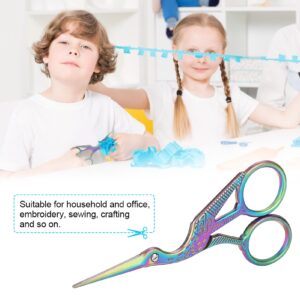 Sewing Crafting Scissors, Crane Shape Scissors Rainbow Stork Scissors Crane Scissors Stainless Steel Small Craft Scissors DIY Tools for Embroidery, Craft, Needle Work