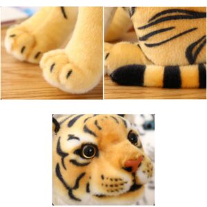 LANFIRE Tiger Plush Toy Animal Tiger Pillow Cute Animal Plush Stuffed Toy Animal Doll, Gift for Boys Girls (Yellow, 9.0 in)