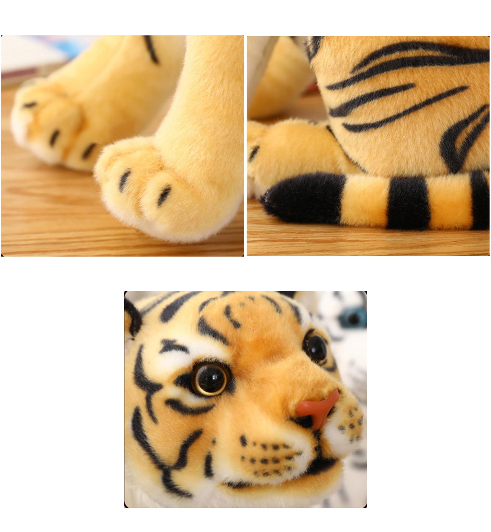 LANFIRE Tiger Plush Toy Animal Tiger Pillow Cute Animal Plush Stuffed Toy Animal Doll, Gift for Boys Girls (Yellow, 9.0 in)