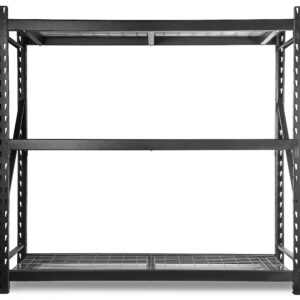 WEN Three-Tier Industrial Steel Storage Rack with Adjustable Shelving and 6000-Pound Capacity (RK7724-3)