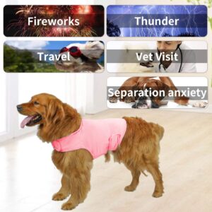 balancepaw Thunder Jacket for Dogs Anxiety Relief, Dog Anxiety Vest Calming Care for Separation, Thunderstorm, Travel, Fireworks, Vet Visits (Pink S)