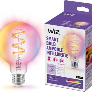 WiZ Color G25 Color Filament LED Smart Bulb - Pack of 1-300 Lumen - E26 Indoor - Connects to Your Existing Wi-Fi - Control with Voice or App + Activate with Motion - Matter Compatible