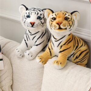 LANFIRE Tiger Plush Toy Animal Tiger Pillow Cute Animal Plush Stuffed Toy Animal Doll, Gift for Boys Girls (Yellow, 9.0 in)