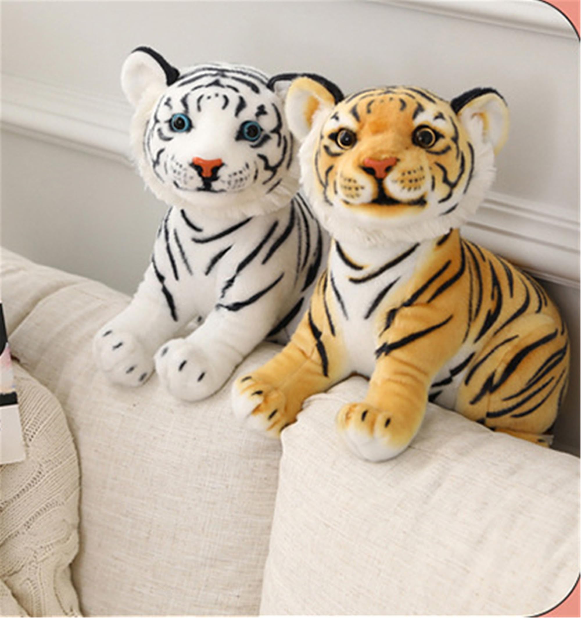 LANFIRE Tiger Plush Toy Animal Tiger Pillow Cute Animal Plush Stuffed Toy Animal Doll, Gift for Boys Girls (Yellow, 9.0 in)