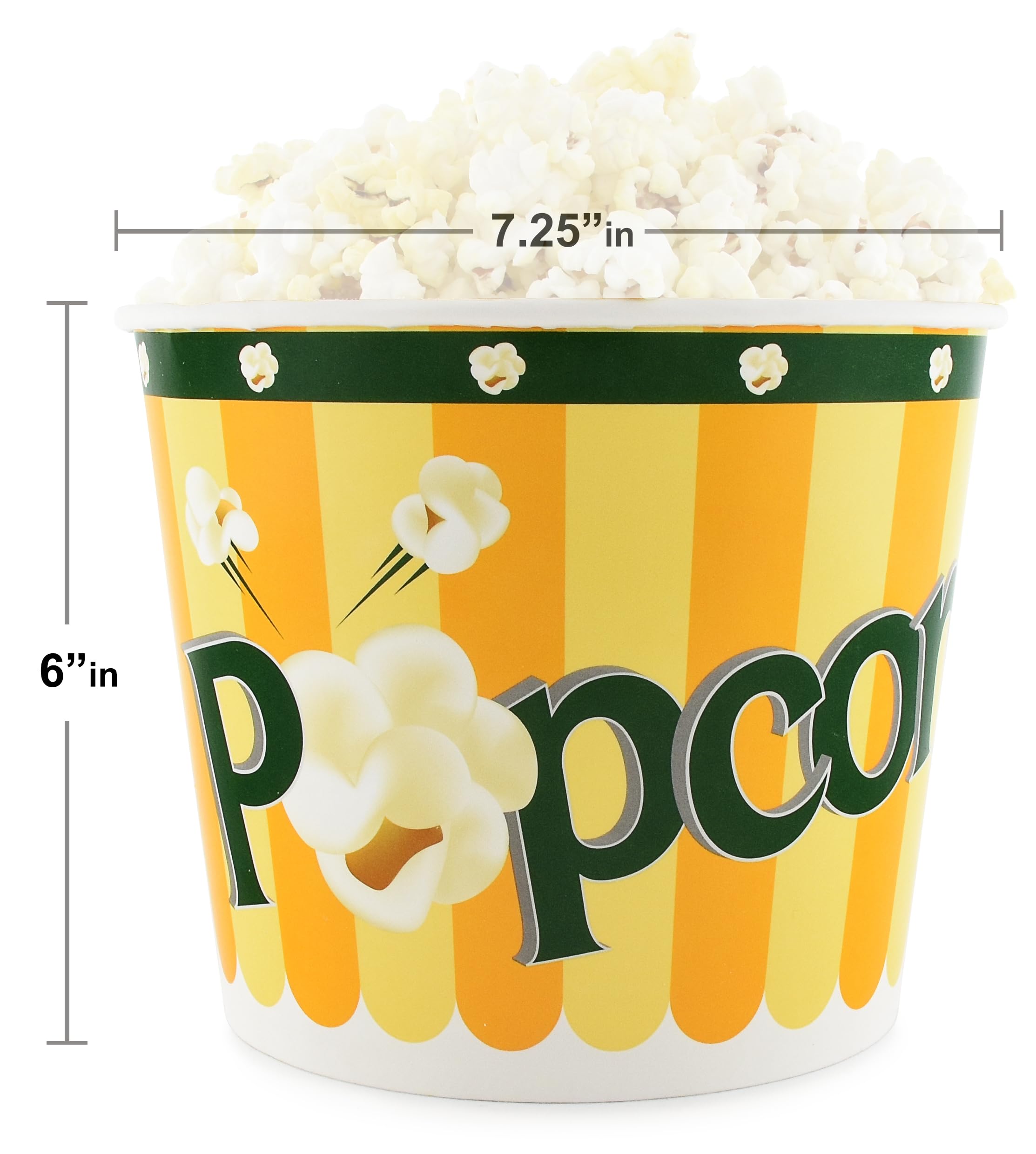 Snappy Premium Grease Resistant Popcorn Tub, Green, 85 oz, 300 Count