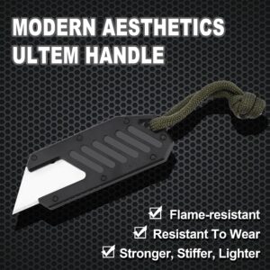 Ultem Utility Knife Pocket Box Cutter Retractable Razor Blade Knives EDC Outdoor Knife Christmast Gifts for him-black