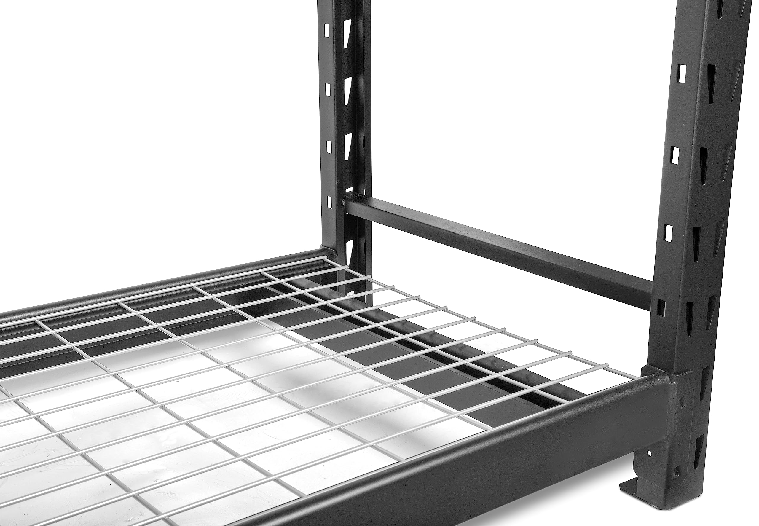 WEN Four-Tier Industrial Steel Storage Rack with Adjustable Shelving and 8000-Pound Capacity (RK7724-4)