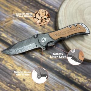 XJF Engraved Pocket Knife - Every Love Story is Beautiful But Ours is My Favorite, Wedding Gift for Him