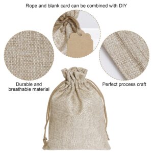 Yymobt 25PCS Burlap Bags with Drawstring, Reusable Burlap Favor Bag 5 x 7’’ Small Party Sacks for DIY Craft, Party, Christmas, Wedding, Festival Presents Bulk Bags