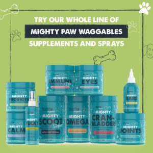 Mighty Paw Waggables Probiotic Chews for Dogs (Made in USA) | Dog Probiotics & Digestive Enzymes. Bacon Flavor Probiotics for Dogs Digestive Health. Prebiotics, Probiotics for Dogs Gut Health (120 Ct)