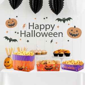 Halloween Snack Trays 36pcs Ghost Pumpkin Paper Food Trays Party Supplies for Hot Dog Popcorn Taco Snack Candy Food Container Trick or Treat Party Supplies…