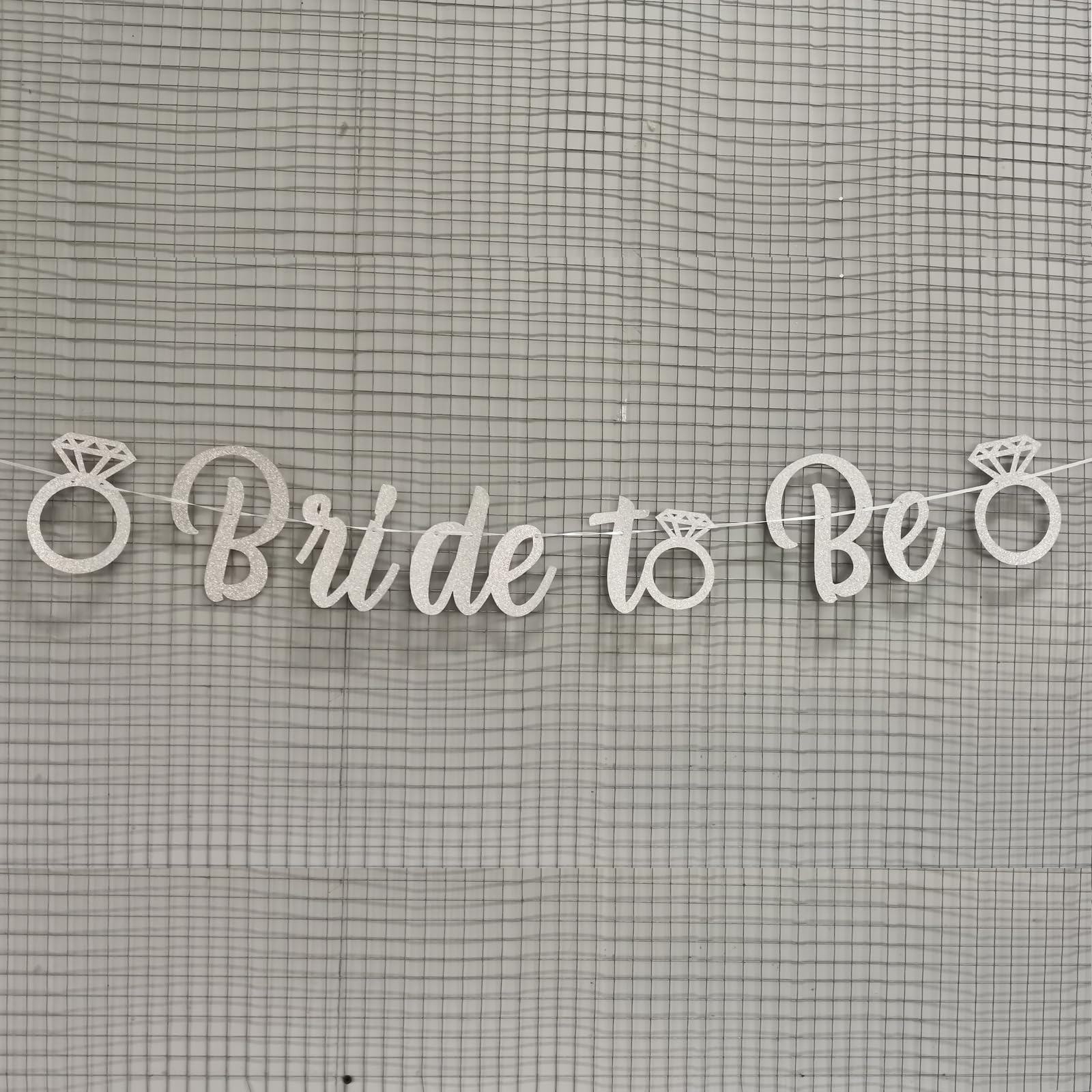 Pre-Strung Bride To Be Banner with Diamond Ring Detail, Wedding Shower Decorations | Bachelorette Party Banner | Bride To Be sign for Backdrop | Bridal Shower Decor. Did we mention no DIY?