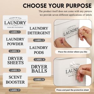 ZOES HOMEWARE 3-Set Laundry Room Organization and Storage | Modern Farmhouse Laundry Room Decor | Laundry Container for Organizing Laundry Pods, Laundry Powder, Dryer Sheets, Dryer Balls